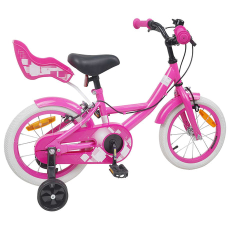 Vidaxl kinderfiets 14 inch voor 3-5 jaar oud roze