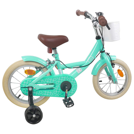 Vidaxl kinderfiets 14 inch voor 3-5 jaar oud zeegroen