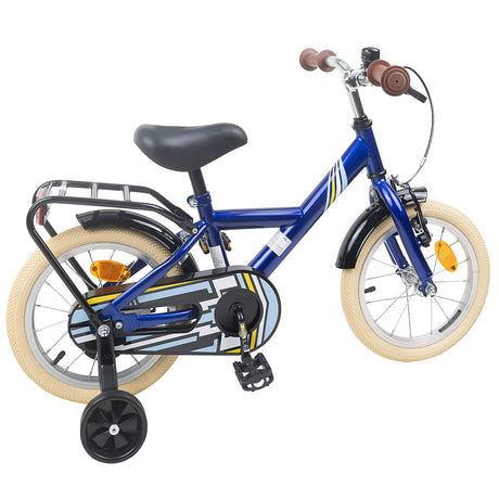 Vidaxl kinderfiets 16 inch voor 4-6 jaar oud donkerblauw