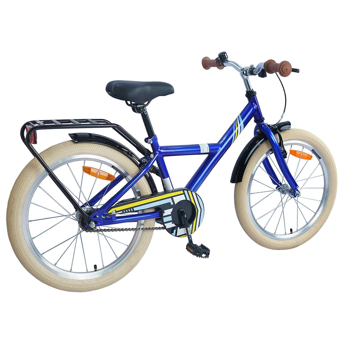 Vidaxl kinderfiets 18 inch voor 5-7 jaar donkerblauw
