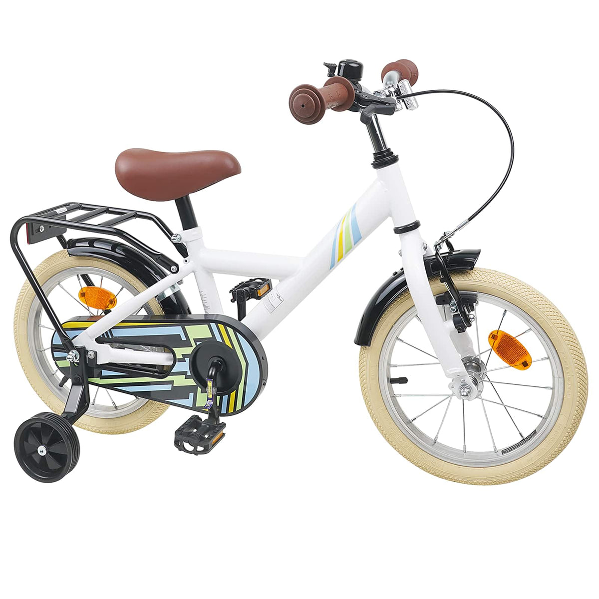 Vidaxl kinderfiets 14 inch voor 3-5 jaar oud wit