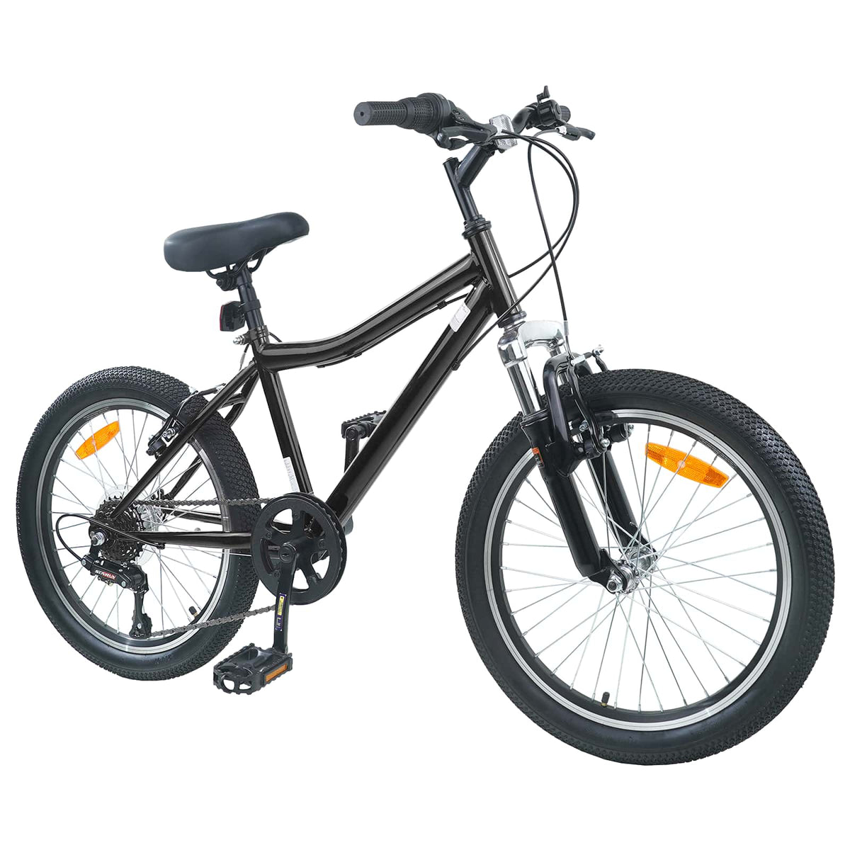 Vidaxl kinderfiets 24 inch 6-snelheid voor 8-12 jaar oud zwart