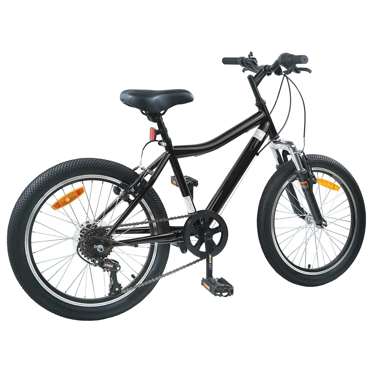 Vidaxl kinderfiets 24 inch 6-snelheid voor 8-12 jaar oud zwart