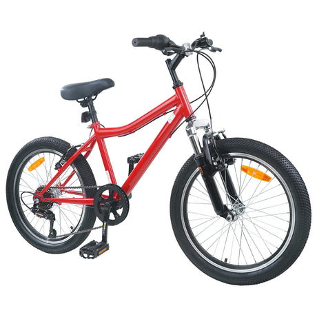 Vidaxl kinderfiets 24 inch 6-snelheid voor 8-12 jaar oud rood