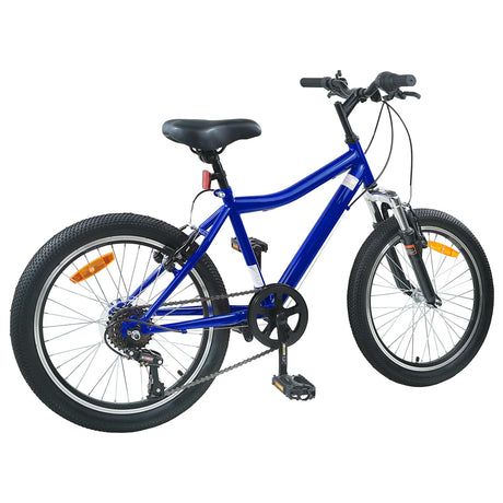 Vidaxl kinderfiets 24 inch 6-snelheid voor 8-12 jaar oud donkerblauw