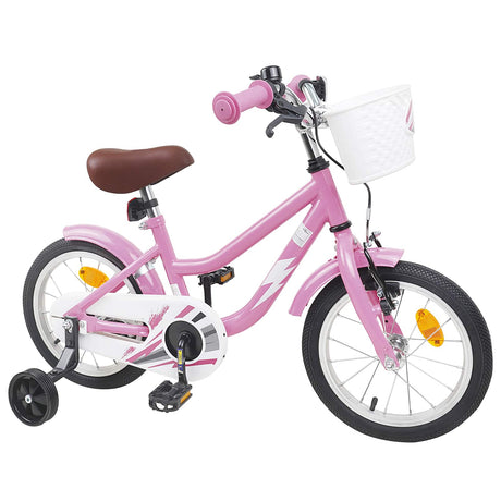 Vidaxl kinderfiets 14 inch voor 3-5 jaar oud lichtroze