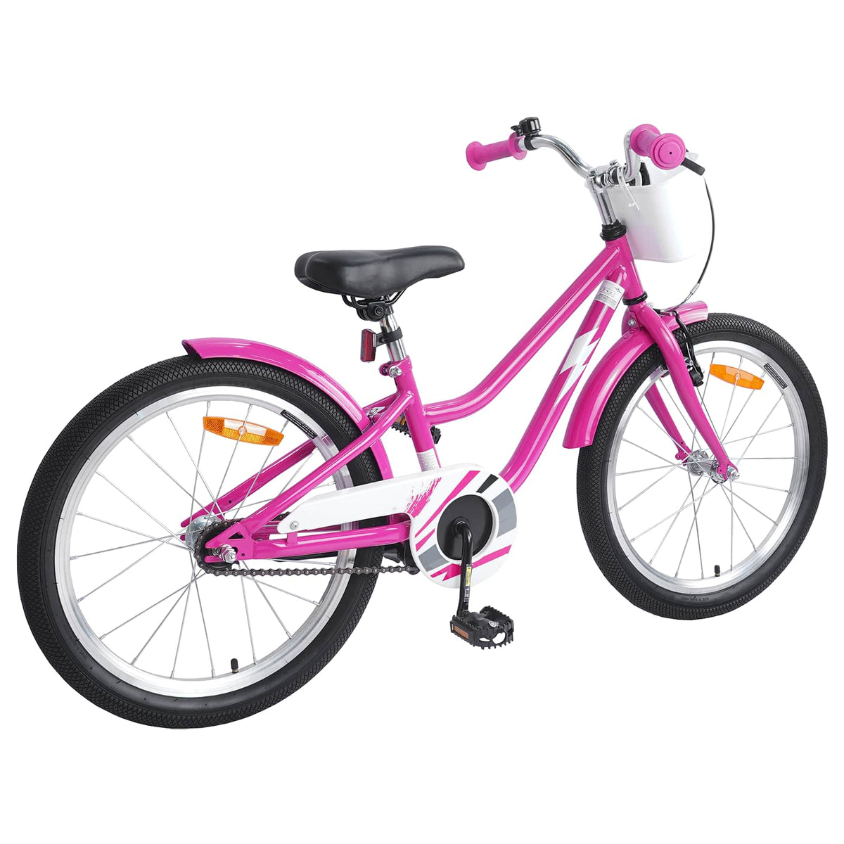 Vidaxl kinderfiets 18 inch voor 5-7 jaar donkerroze