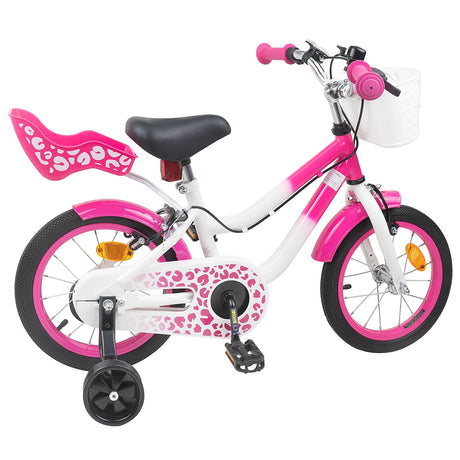 Vidaxl kinderfiets 14 inch voor 3-5 jaar oud roze