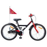Vidaxl kinderfiets 18 inch voor 5-7 jaar zwart