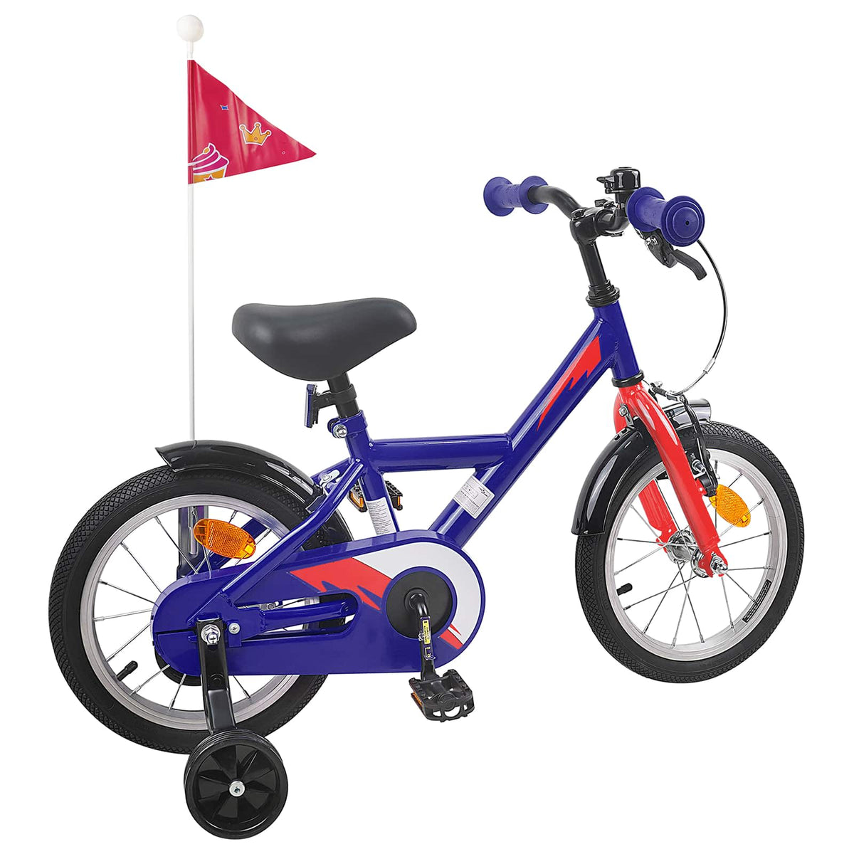 Vidaxl kinderfiets 12 inch voor 2-4 jaar oud donkerblauw