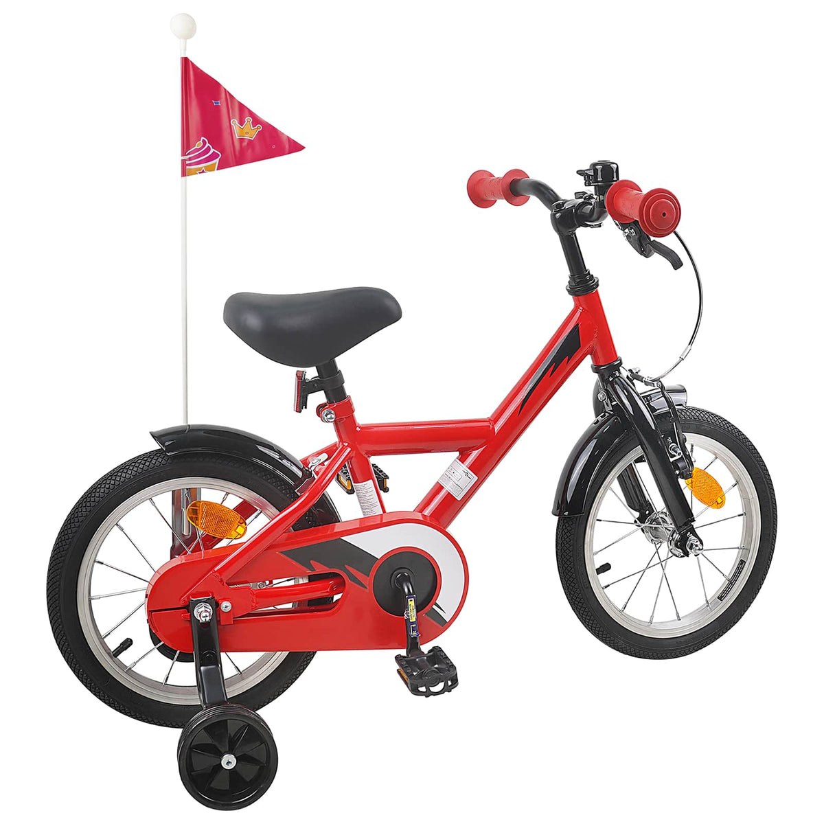 Vidaxl kinderfiets 14 inch voor 3-5 jaar oud rood
