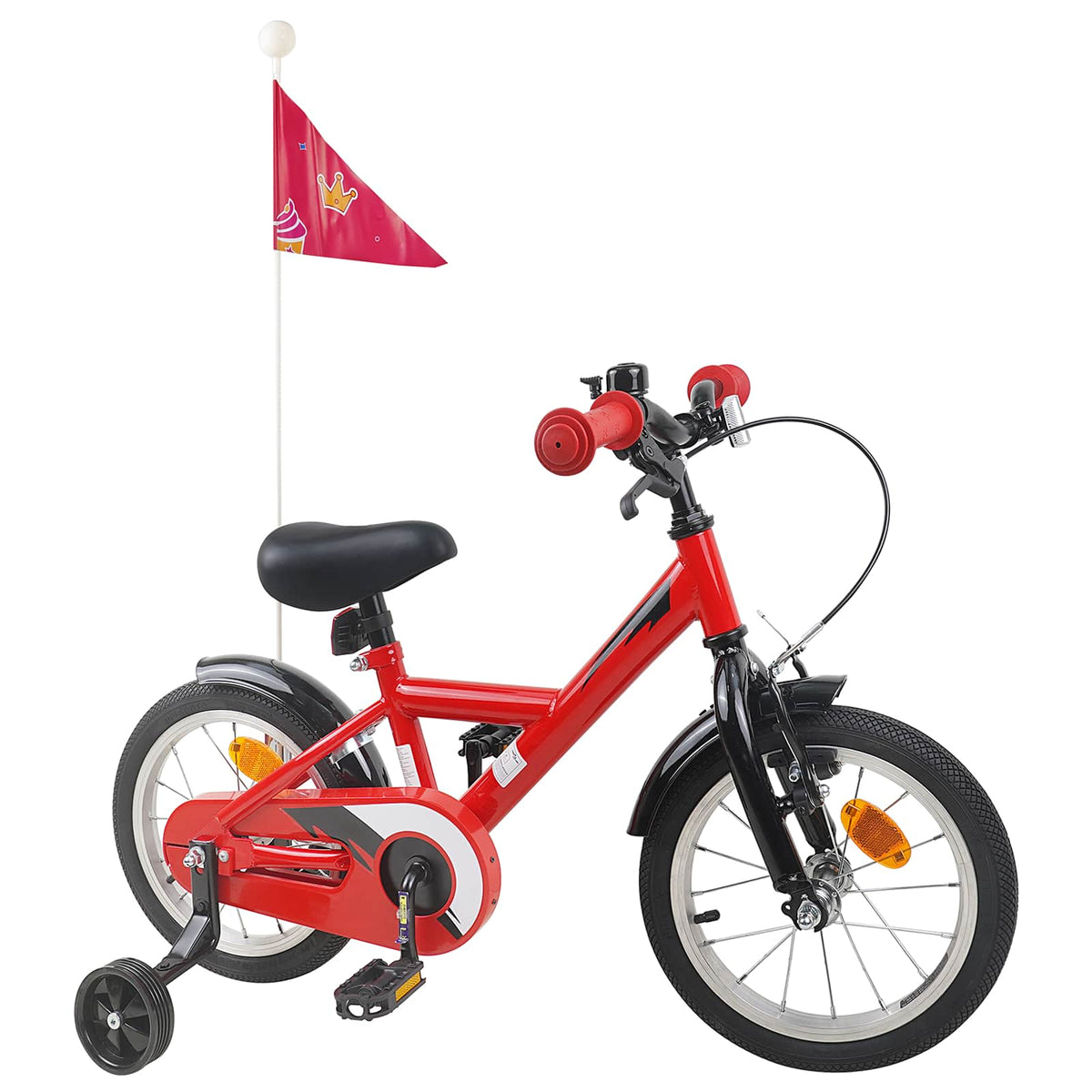 Vidaxl kinderfiets 16 inch voor 4-6 jaar oud rood