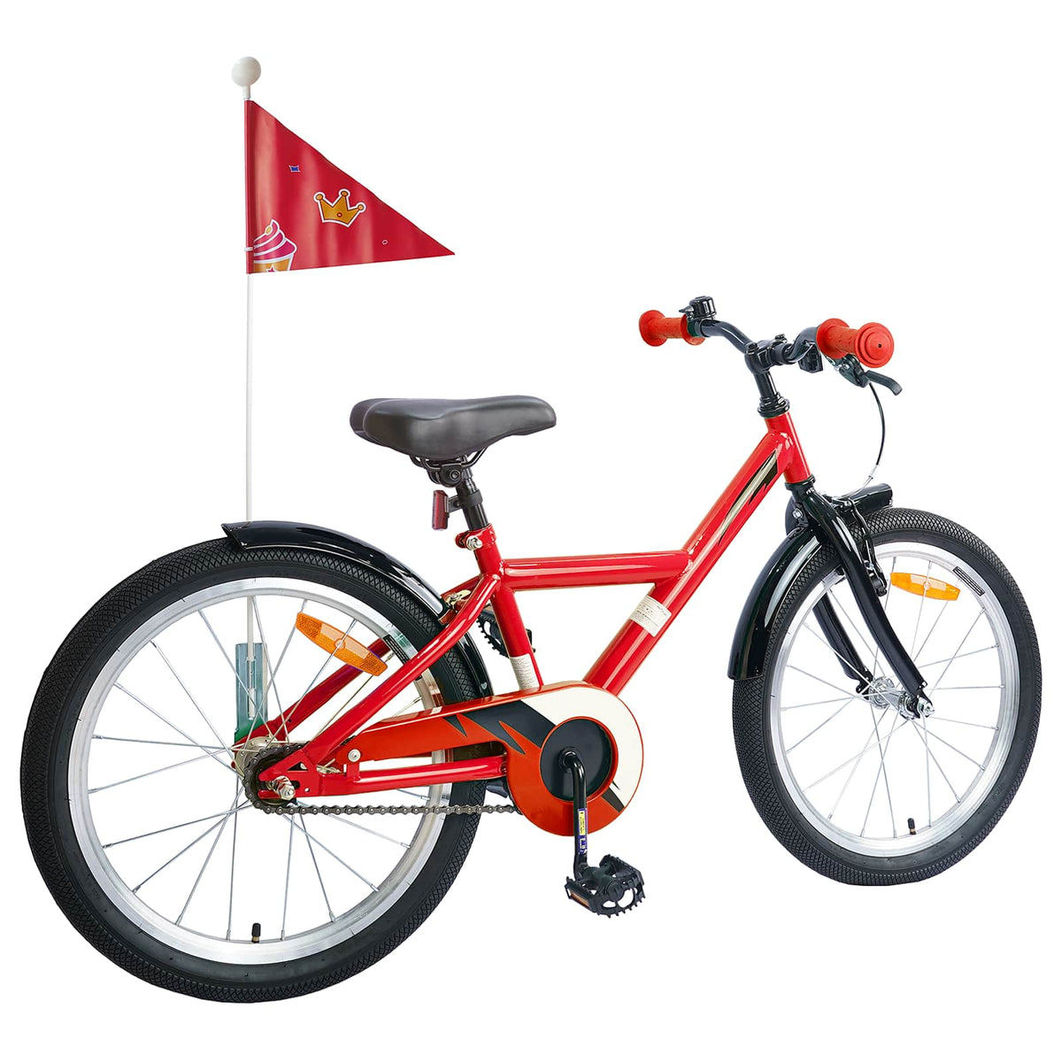 Vidaxl kinderfiets 18 inch voor 5-7 jaar rood