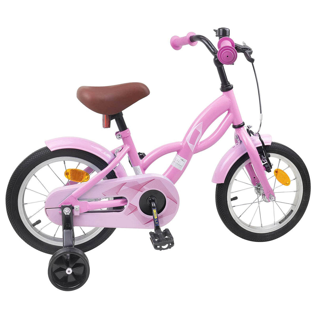 Vidaxl kinderfiets 14 inch voor 3-5 jaar oud lichtroze