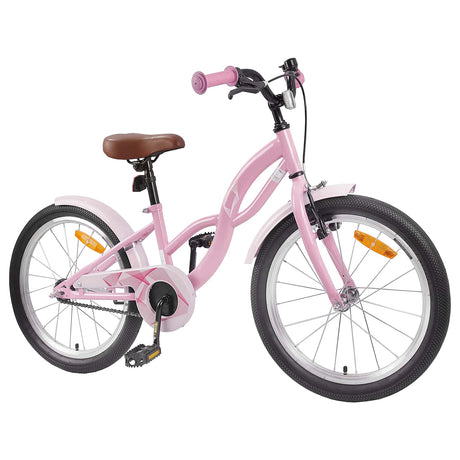 Vidaxl kinderfiets 18 inch voor 5-7 jaar lichtroze