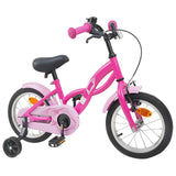 Vidaxl kinderfiets 12 inch voor 2-4 jaar oud donkerroze