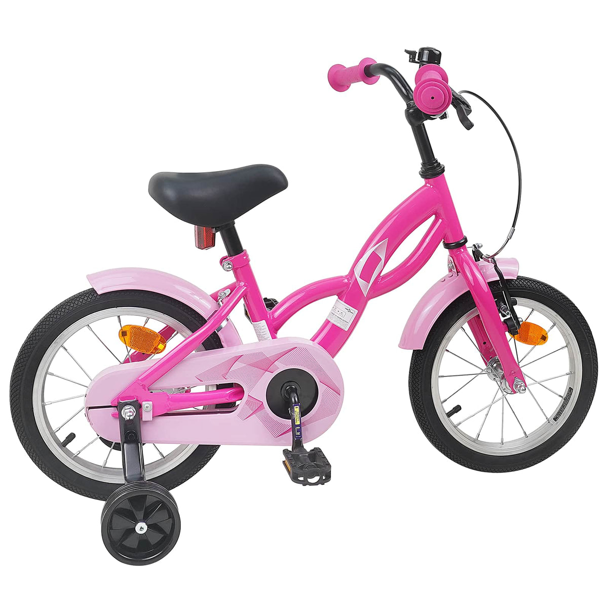 Vidaxl kinderfiets 12 inch voor 2-4 jaar oud donkerroze