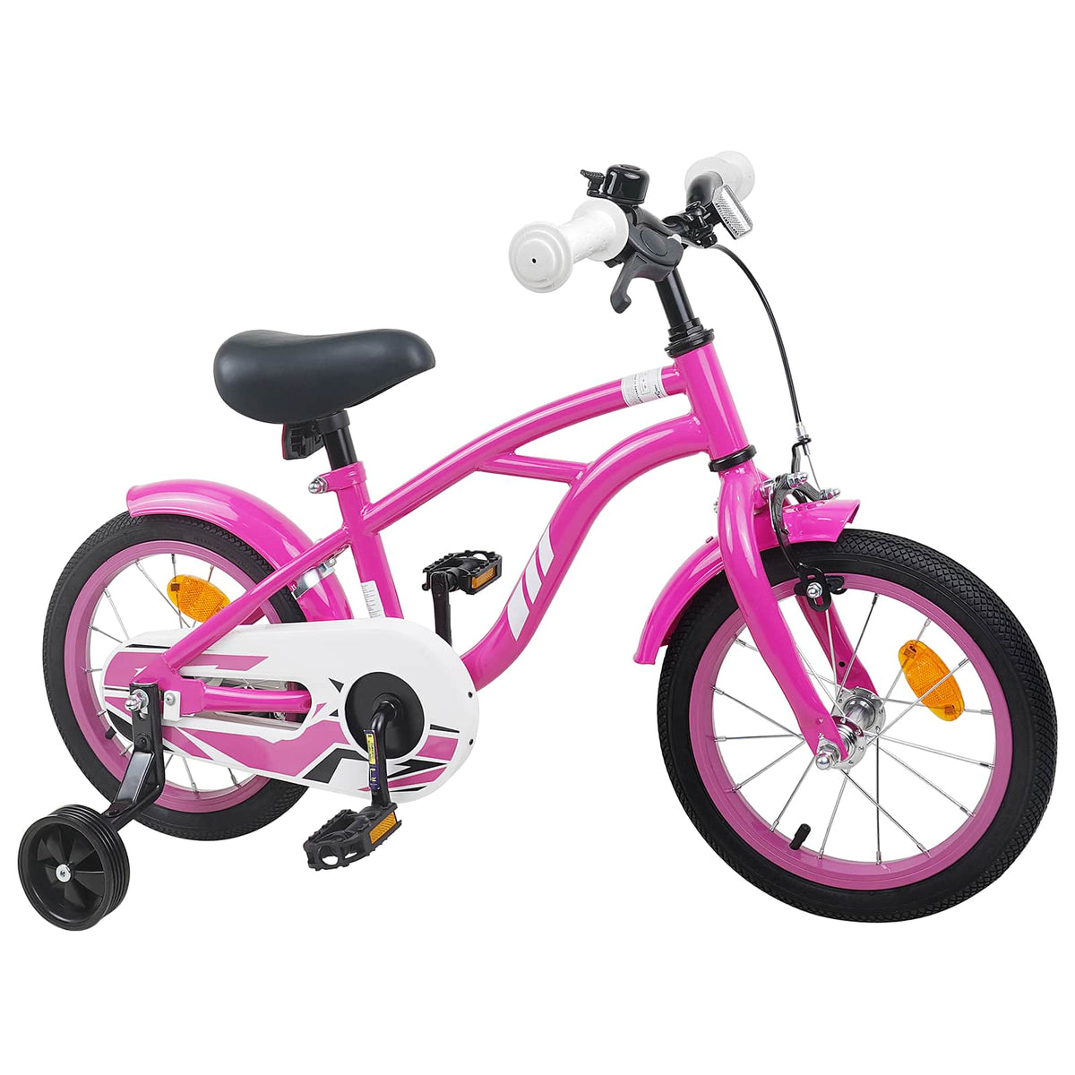 Vidaxl kinderfiets 12 inch voor 2-4 jaar oud donkerroze