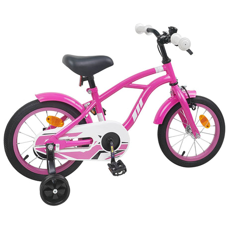 Vidaxl kinderfiets 12 inch voor 2-4 jaar oud donkerroze