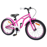 Vidaxl kinderfiets 18 inch voor 5-7 jaar donkerroze