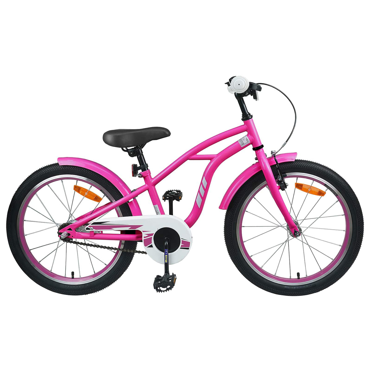 Vidaxl kinderfiets 18 inch voor 5-7 jaar donkerroze