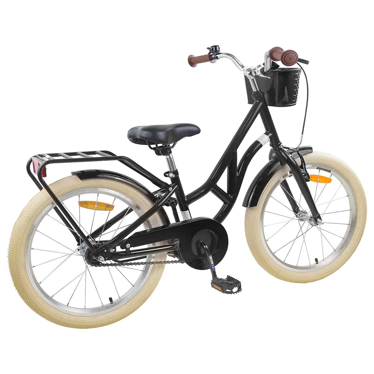 Vidaxl kinderfiets 20 inch voor 6-11 jaar oud zwart