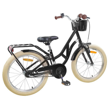 Vidaxl kinderfiets 24 inch voor 8-12 jaar oud zwart