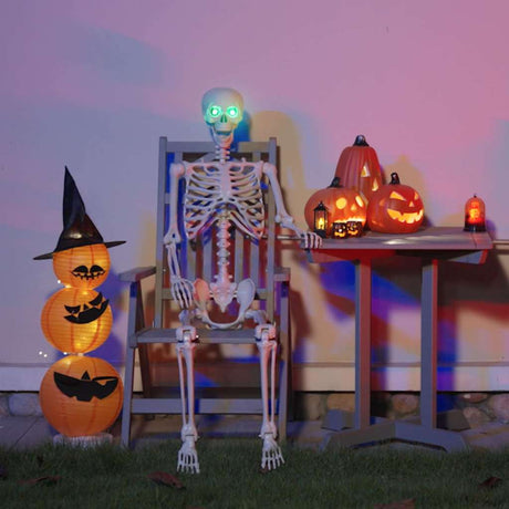 Vidaxl halloween skelet wit 155 x 38,5 cm polypropyleen