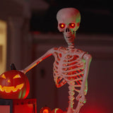 Vidaxl halloween skelet wit 155 x 38,5 cm polypropyleen
