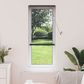 Vidaxl venetiaanse jaloezie zilvergrijs 150 x 40 cm 25 mm pvc