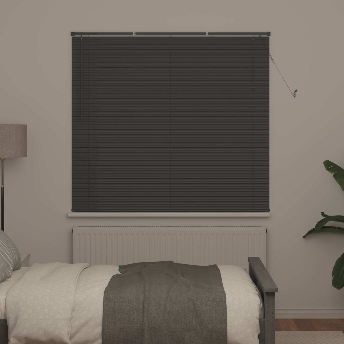 Vidaxl venetiaanse jaloezie zilvergrijs 150 x 150 cm 25 mm pvc