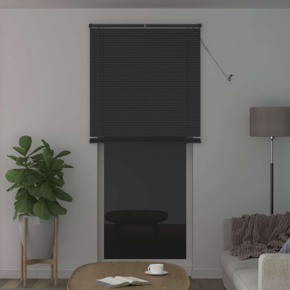 Vidaxl venetiaanse jaloezie zilvergrijs 213 x 90 cm 25 mm pvc