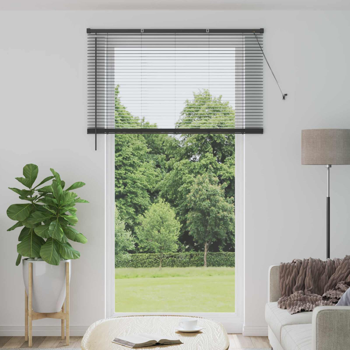 Vidaxl venetiaanse jaloezie zilvergrijs 213 x 150 cm 25 mm pvc