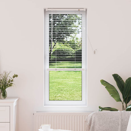 Vidaxl venetiaanse jaloezie wit 150 x 50 cm 25 mm pvc