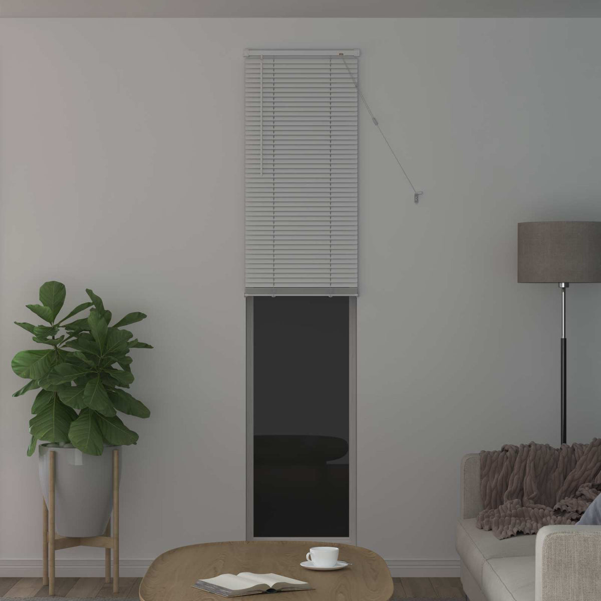 Vidaxl venetiaanse jaloezie wit 213 x 40 cm 25 mm pvc