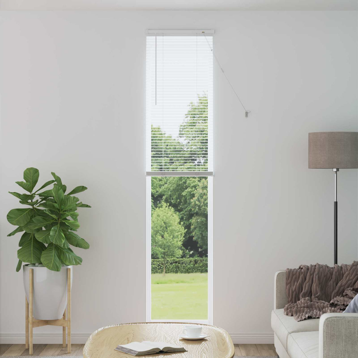 Vidaxl venetiaanse jaloezie wit 213 x 60 cm 25 mm pvc
