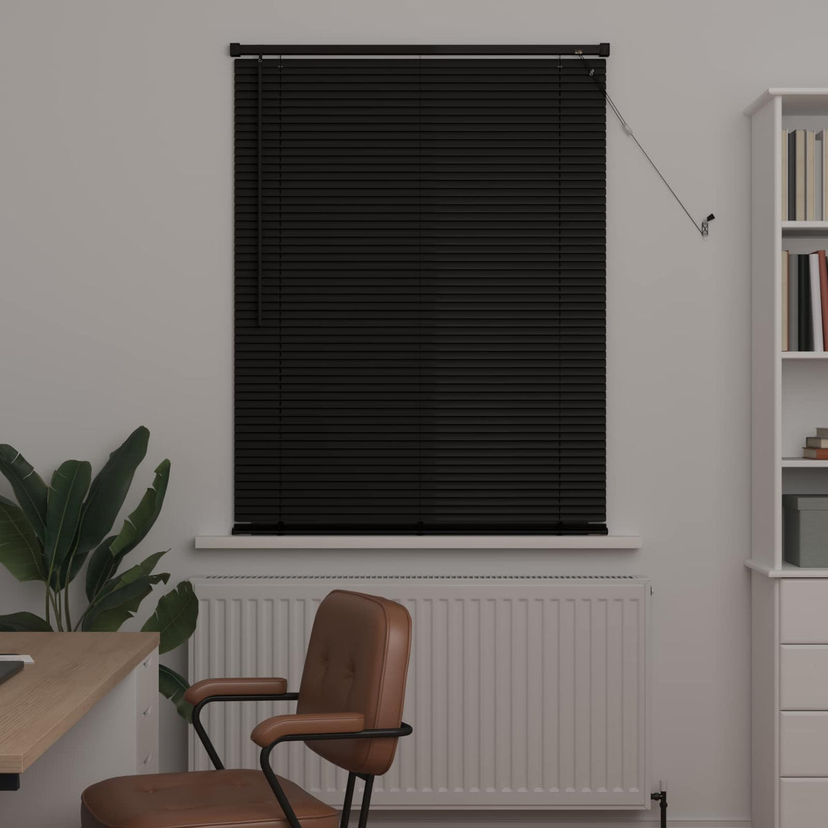 Vidaxl venetiaanse jaloezie zwart 150 x 80 cm 25 mm pvc
