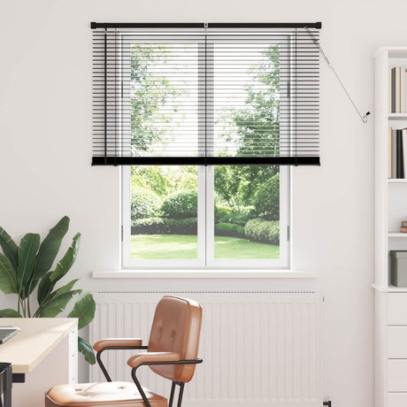 Vidaxl venetiaanse jaloezie zwart 150 x 120 cm 25 mm pvc
