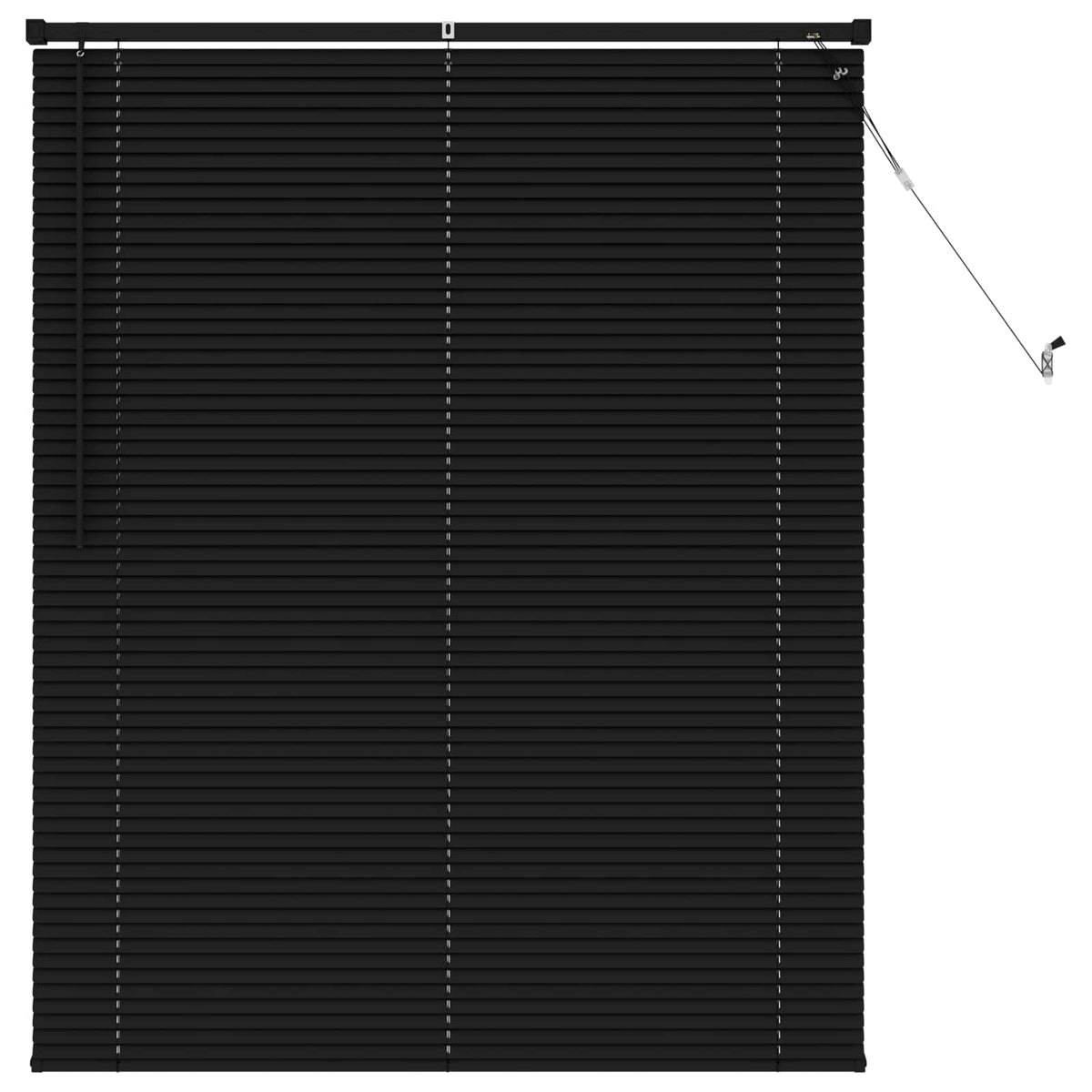 Vidaxl venetiaanse jaloezie zwart 150 x 120 cm 25 mm pvc