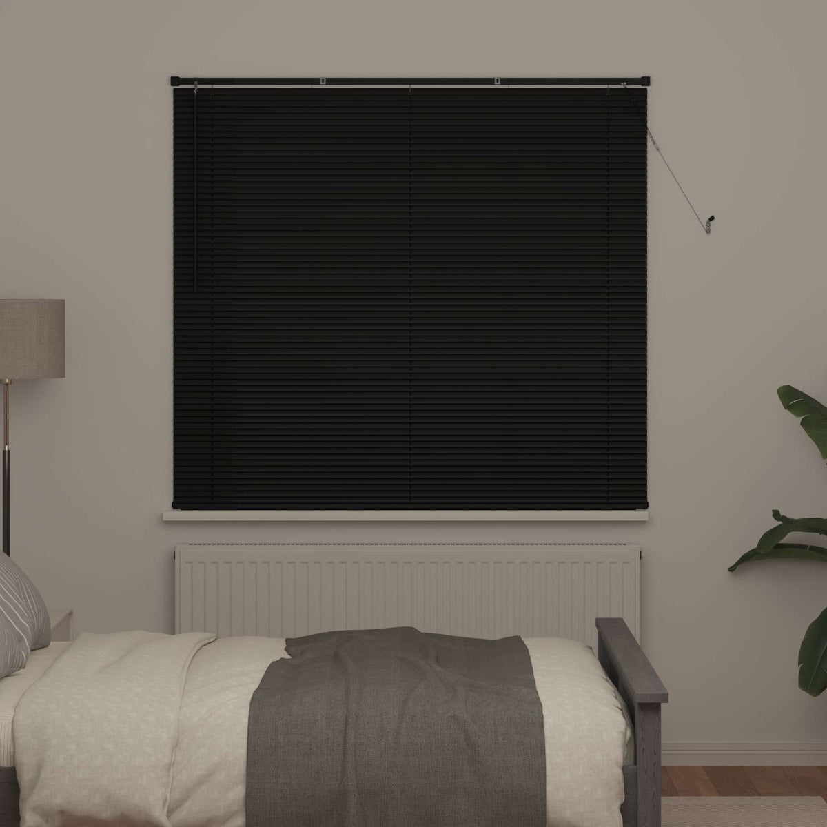 Vidaxl venetiaanse jaloezie zwart 150 x 150 cm 25 mm pvc