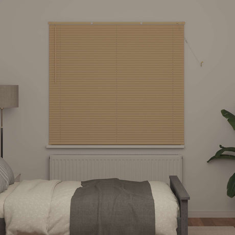 Vidaxl venetiaanse jaloezie lichtbruin met patroon 150 x 130 cm 25 mm