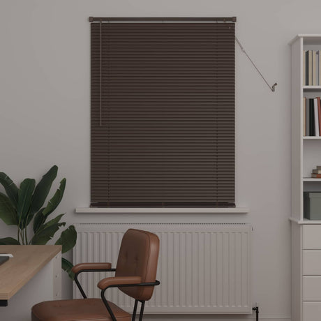Vidaxl venetiaanse jaloezie donkerbruin met patroon 150 x 80 cm 25 mm