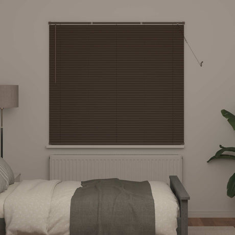 Vidaxl venetiaanse jaloezie donkerbruin met patroon 150 x 150 cm 25 mm