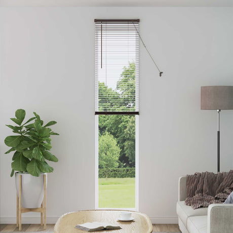 Vidaxl venetiaanse jaloezie donkerbruin met patroon 213 x 40 cm 25 mm