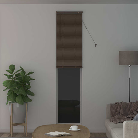 Vidaxl venetiaanse jaloezie donkerbruin met patroon 213 x 60 cm 25 mm