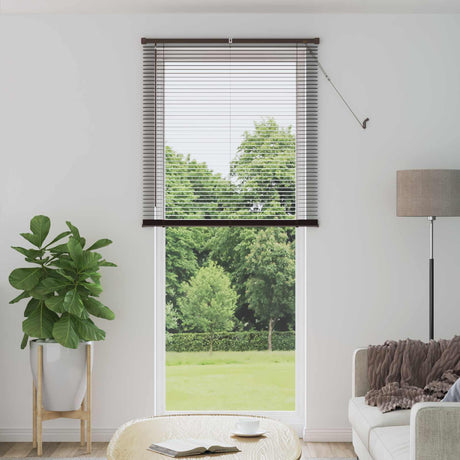 Vidaxl venetiaanse jaloezie donkerbruin met patroon 213 x 80 cm 25 mm