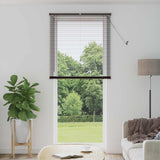 Vidaxl venetiaanse jaloezie donkerbruin met patroon 213 x 90 cm 25 mm