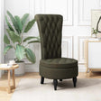 Vidaxl slipper stoel legergroen 56,5 x 70 x 110 cm nep suede leer