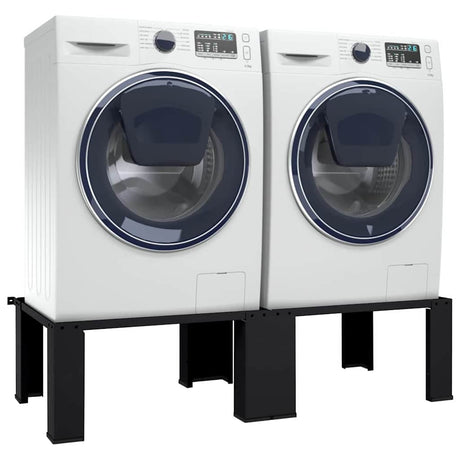 Vidaxl wasmachineverhoger 2 st zwart 127 x 54,5 x 32,5 cm staal
