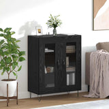 Vidaxl dressoir zwart eiken 69,5 x 34 x 90 cm bewerkt hout